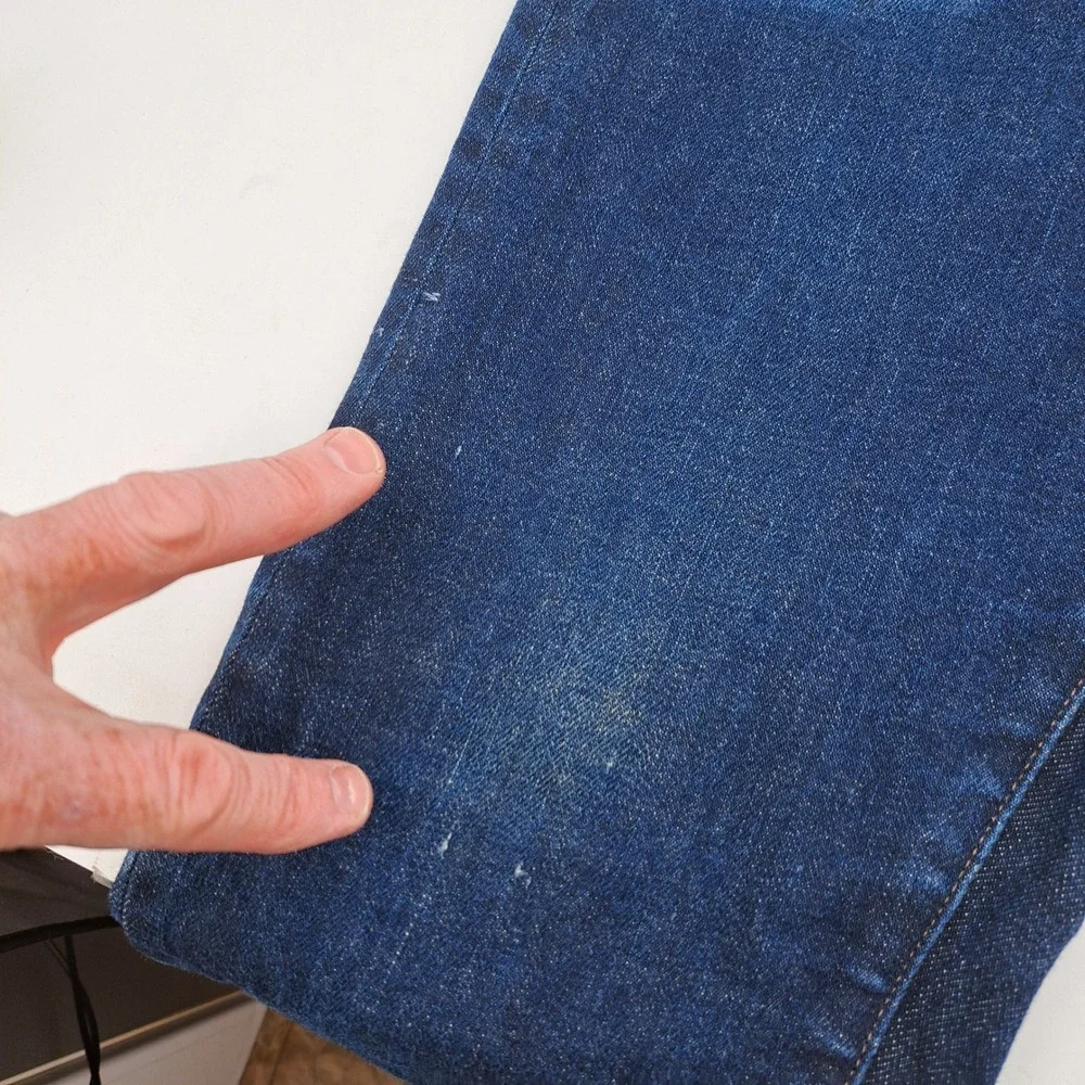 Uniqlo Slim Straight Jeans Mens 33x34 Cotton Indigo Selvedge Kaihara Denim